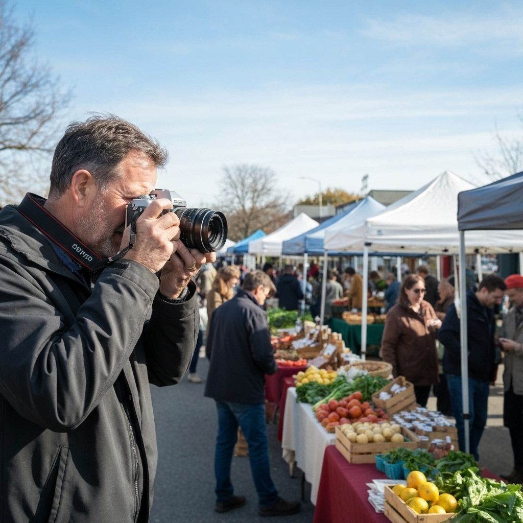 Photographer capturing community stories